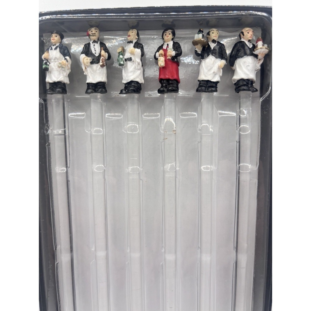 Vintage 1996 Guy Buffet Swizzle Sticks Collection Boston Warehouse Set Of 6 Pc - Picture 8 of 9